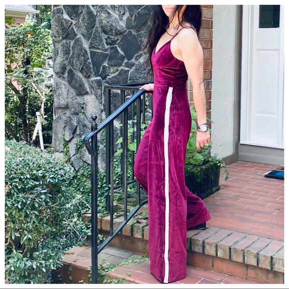 #07 FABULOUS VELVET WIDE LEG JUMPSUIT WITH SIDE DETAIL - Picture 8 of 13